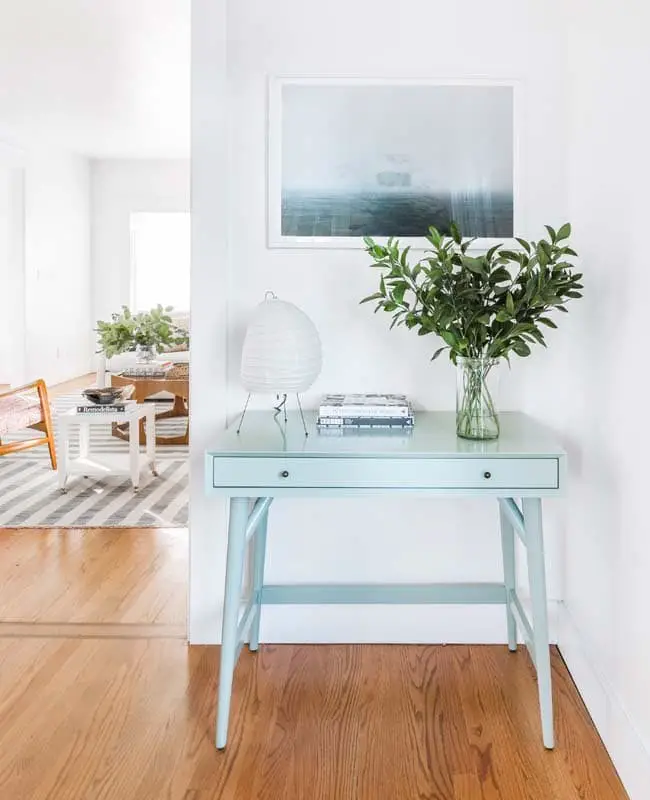 Repurposed Desk for an entry table