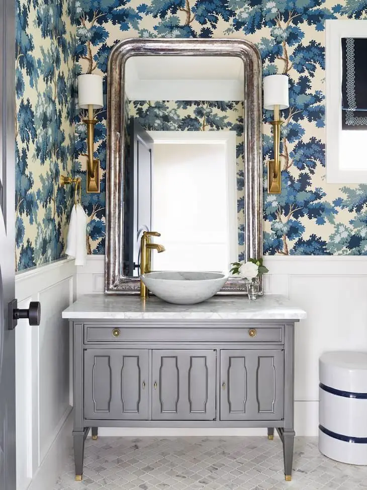 Powder room wallpaper ideas