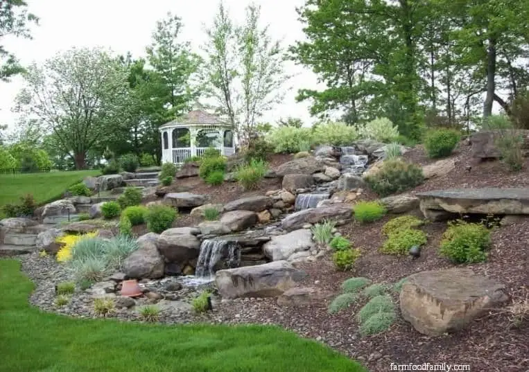 Native landscaping for a sloped yard