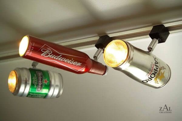 Recycled beer can be lighting