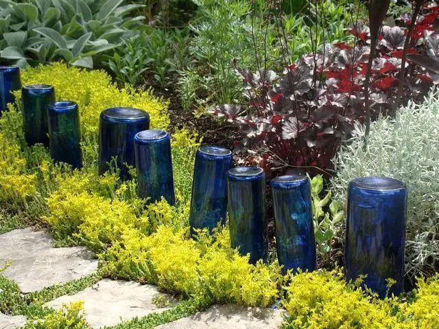 Wine Bottle Garden Edging