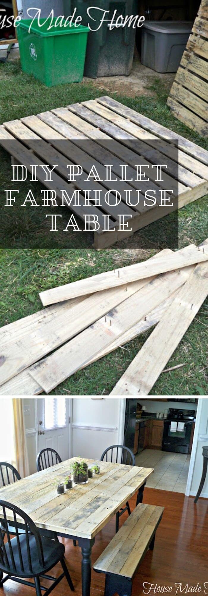 DIY Pallet Farmhouse Table