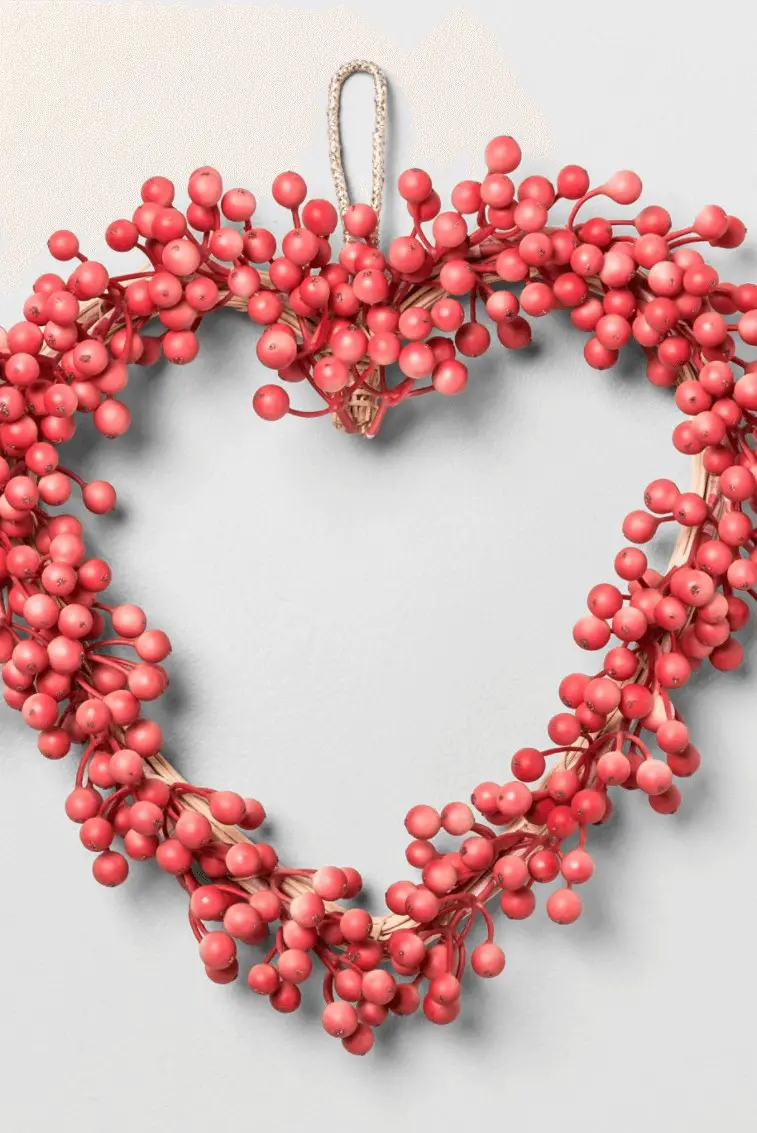 #36. The heart shape berry wreath