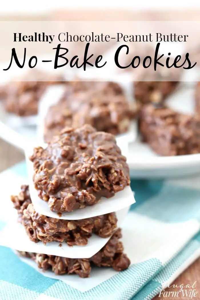 Healthy No-Bake Chocolate-Peanut Butter Cookies