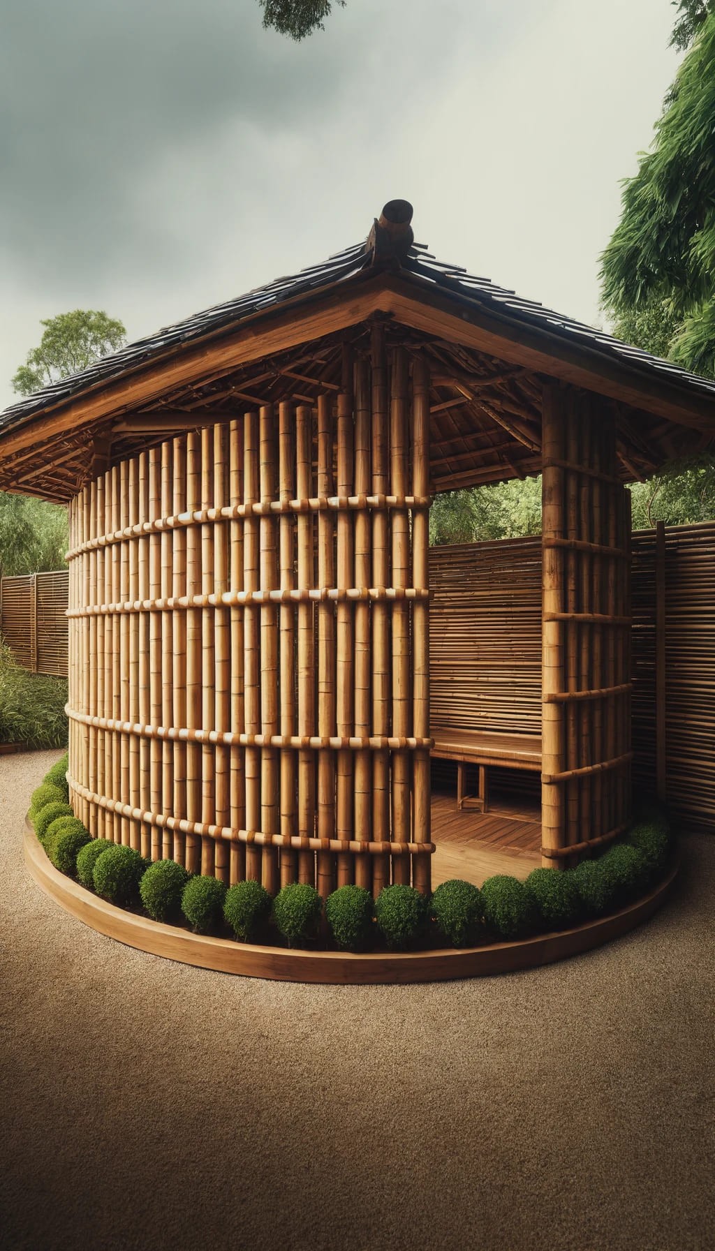 Traditional Bamboo Privacy Fence