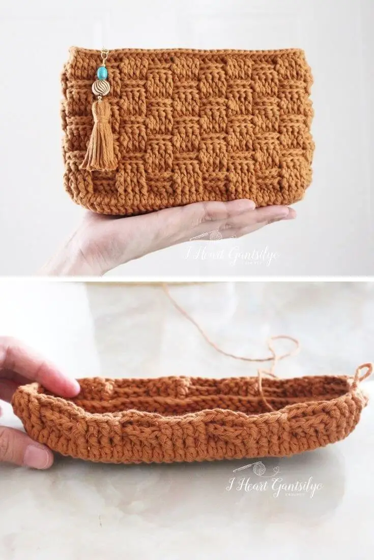 Basketweave purse