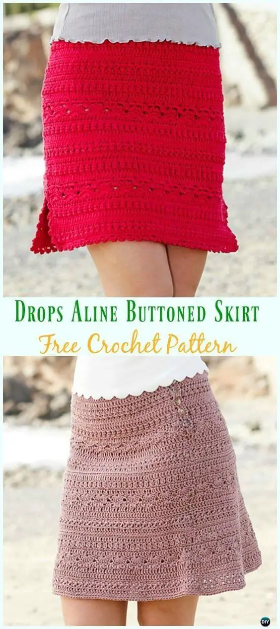 Drops Aline Buttoned Skirt