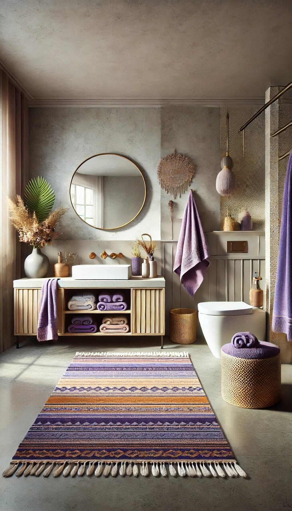 Purple Accents in Neutral Spaces