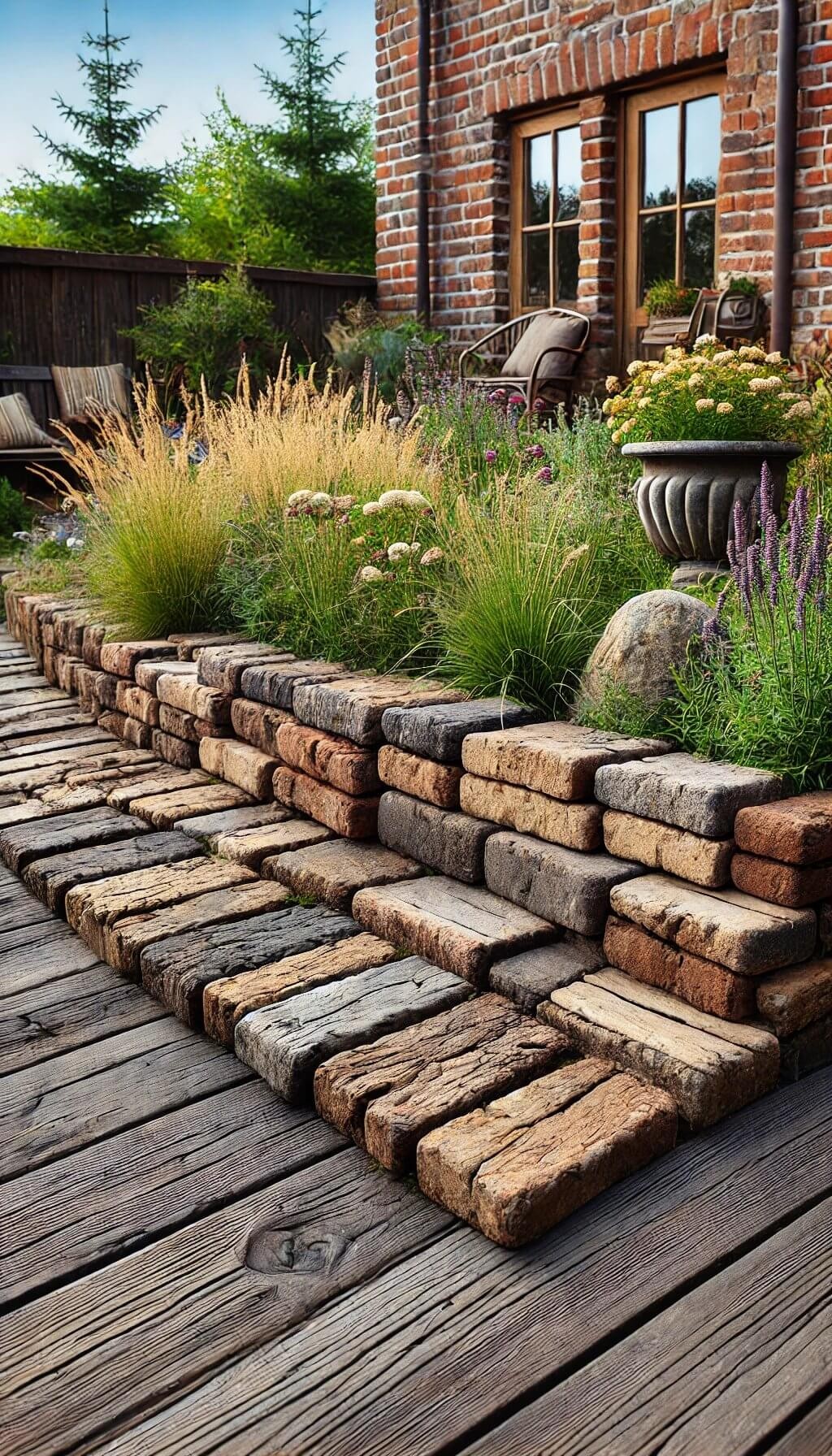 Rustic Brick Edging