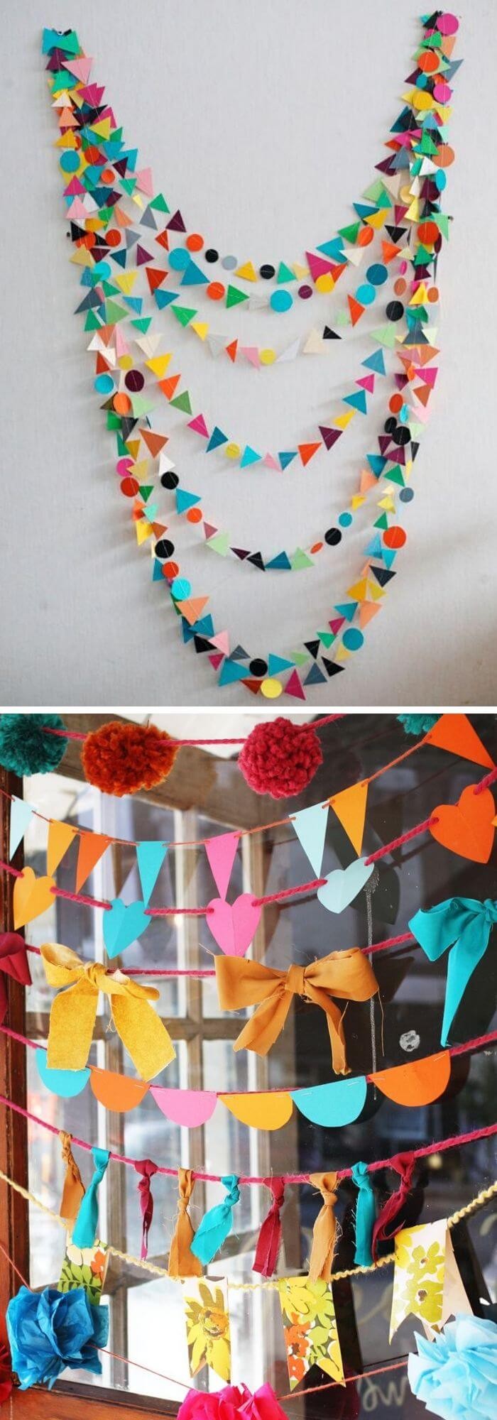 Garlands as room dividers