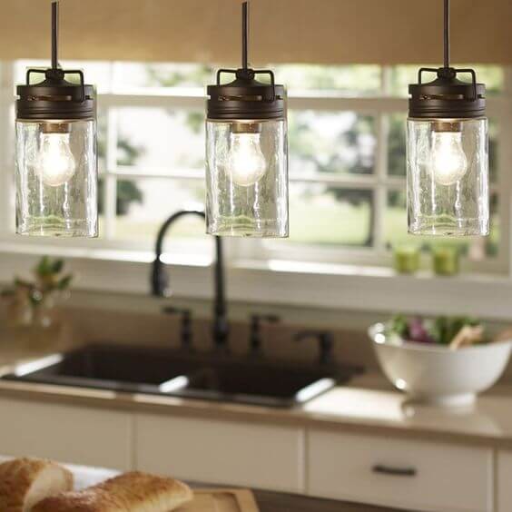 #17. Pendant Lighting for Kitchen Island