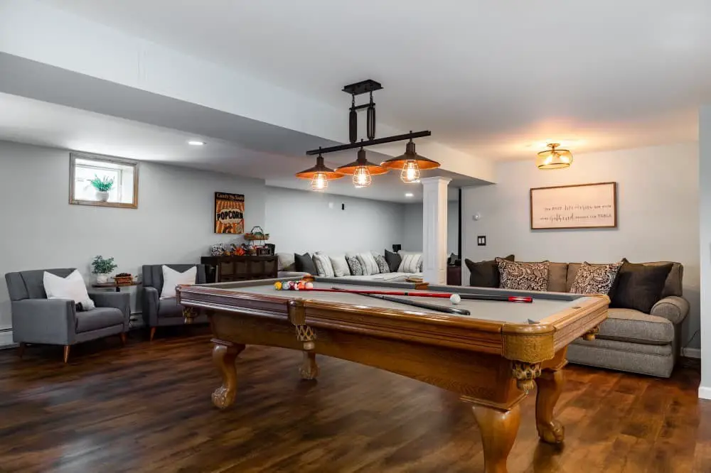 Finished basement game room ideas.