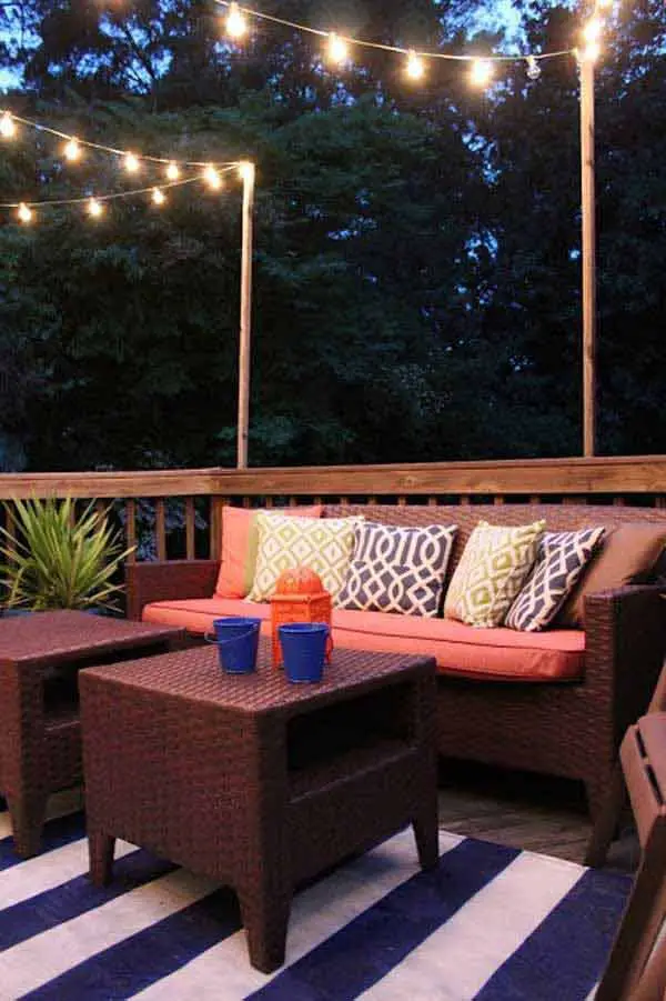 Deck string lighting ideas