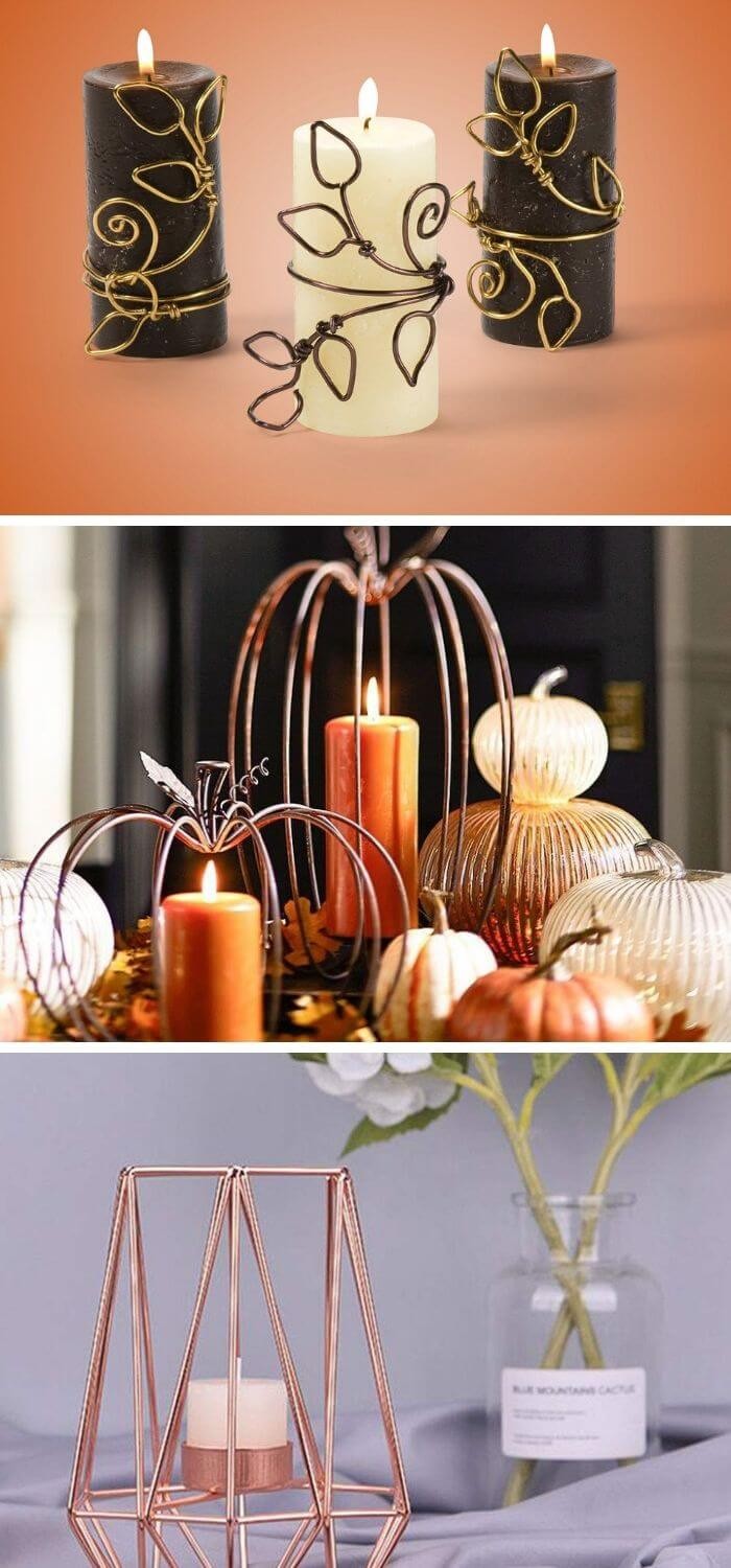 Candle wire decorations