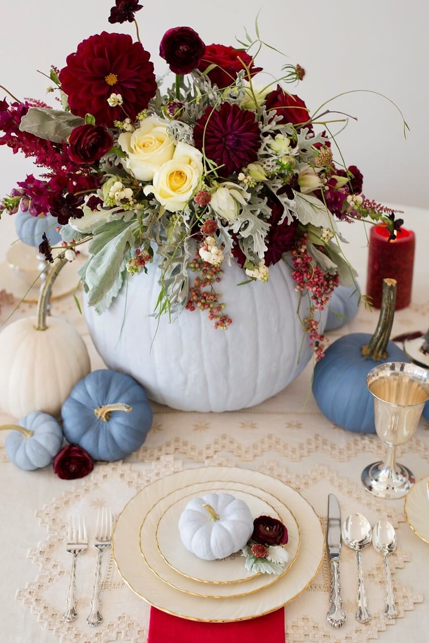 DIY Painted Pumpkins for the Perfect Fall Wedding Centrepieces