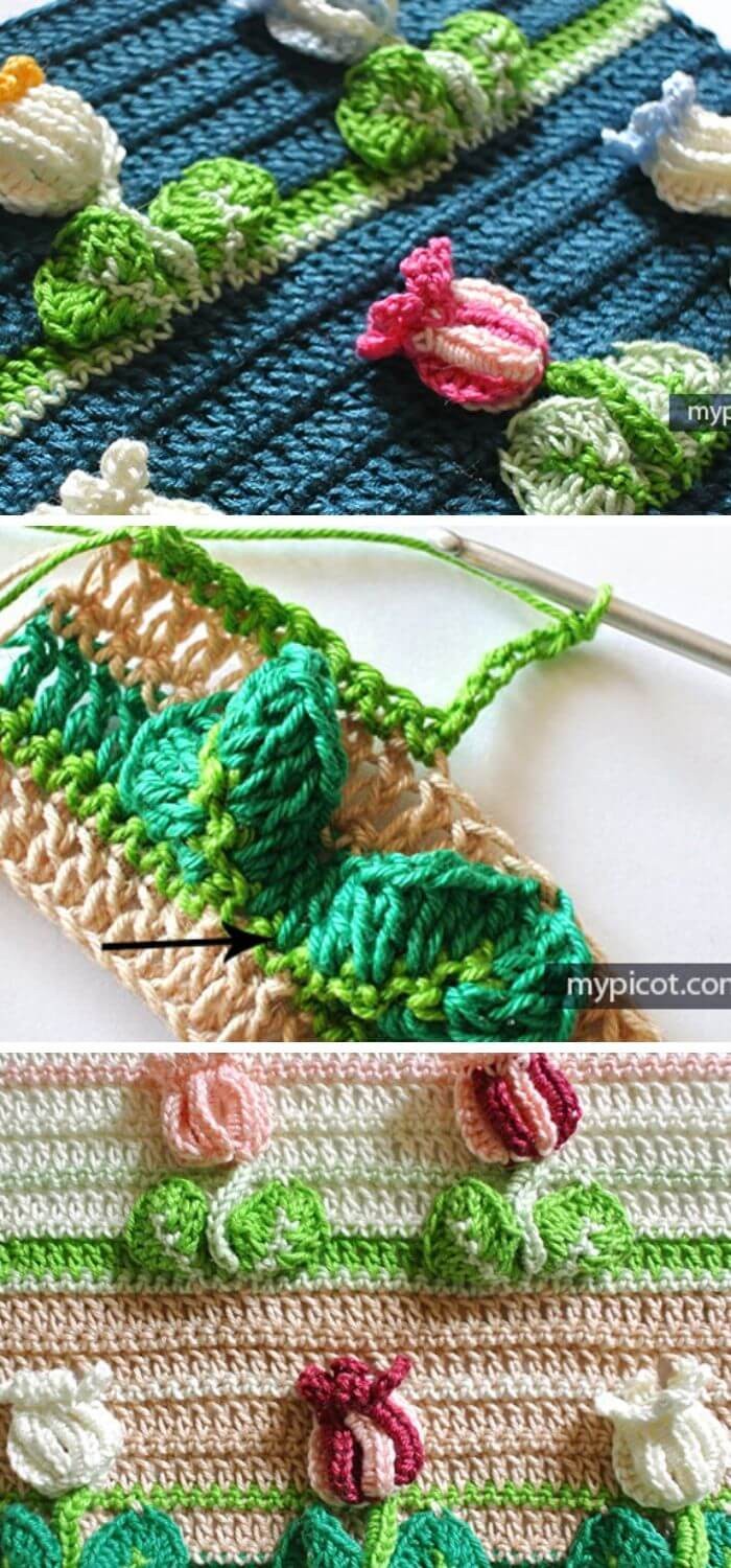 The textured tulip stitch