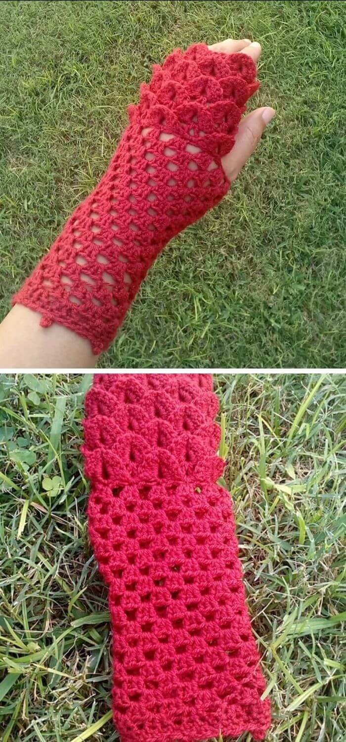 The fingerless dragon Gloves