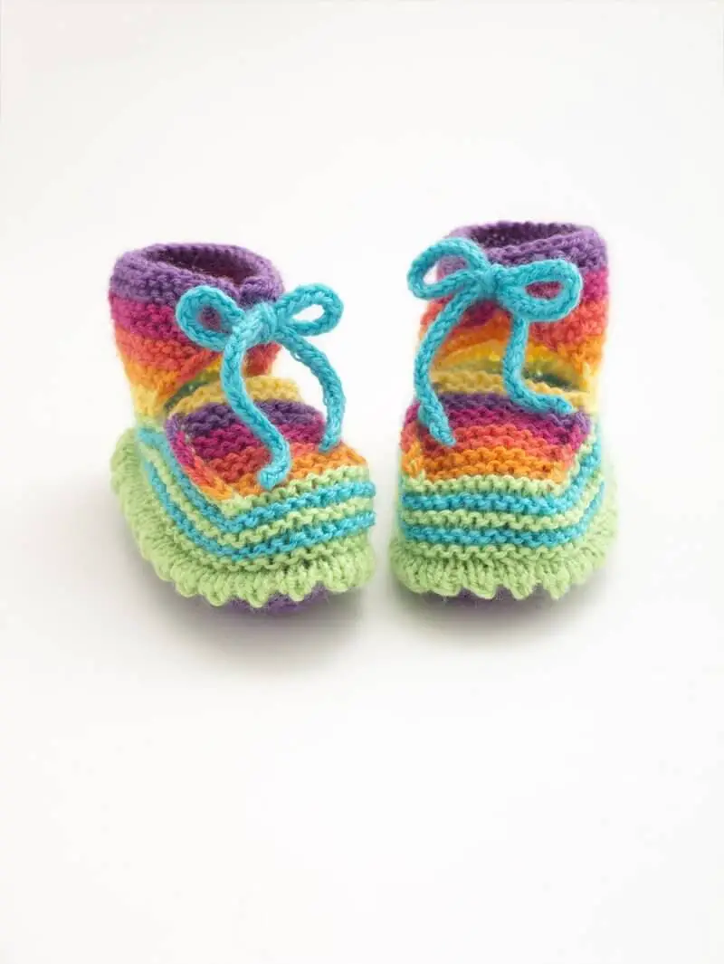 Rainbow booties