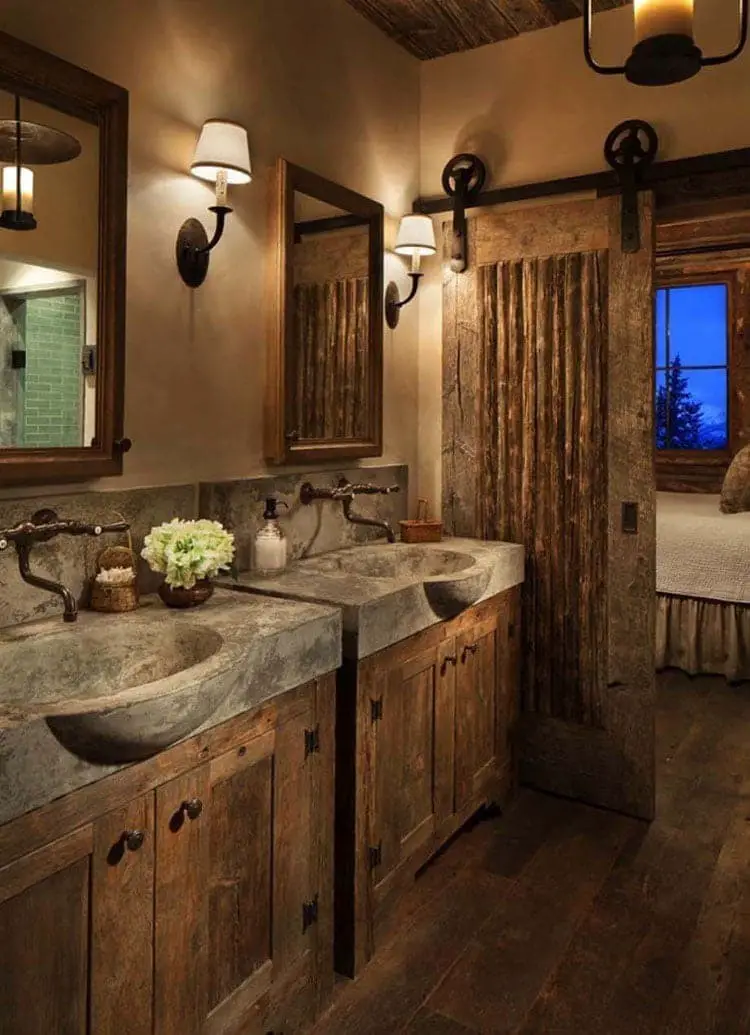 Rustic Basement Bathroom