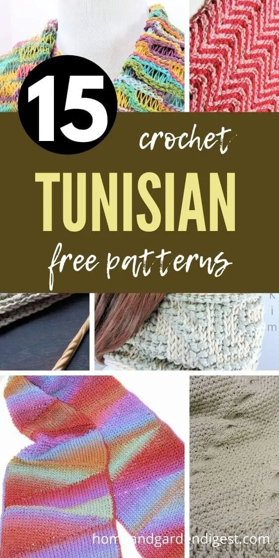 15 Tunisian Crochet Free Patterns