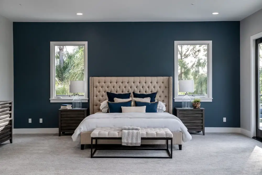 Blue accent walls