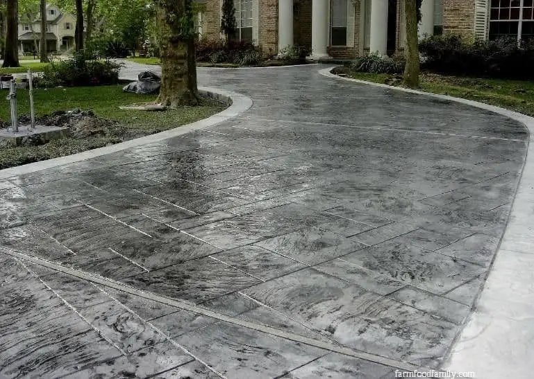 18-22. Decorative concrete driveway