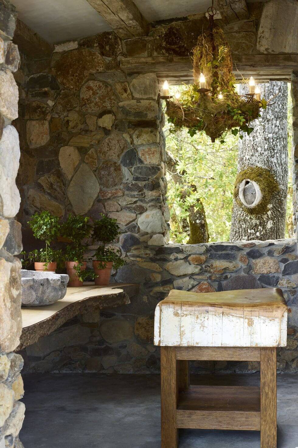 #2. Outdoor kitchen with Oak Slab