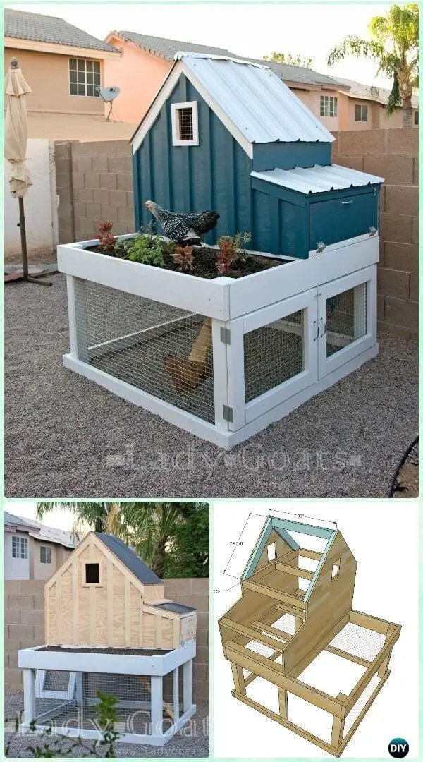 DIY a Small Chicken Coop with a Planter