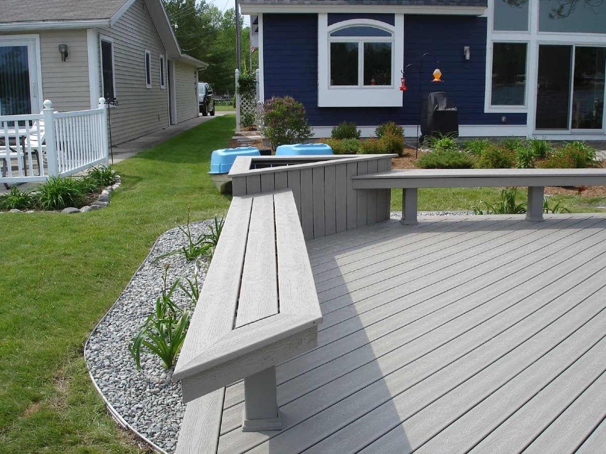 Incorporated Planters on Trex Decks