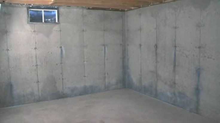 Concrete basement wall ideas.