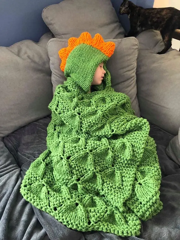 Hooded Dinosaur Blanket