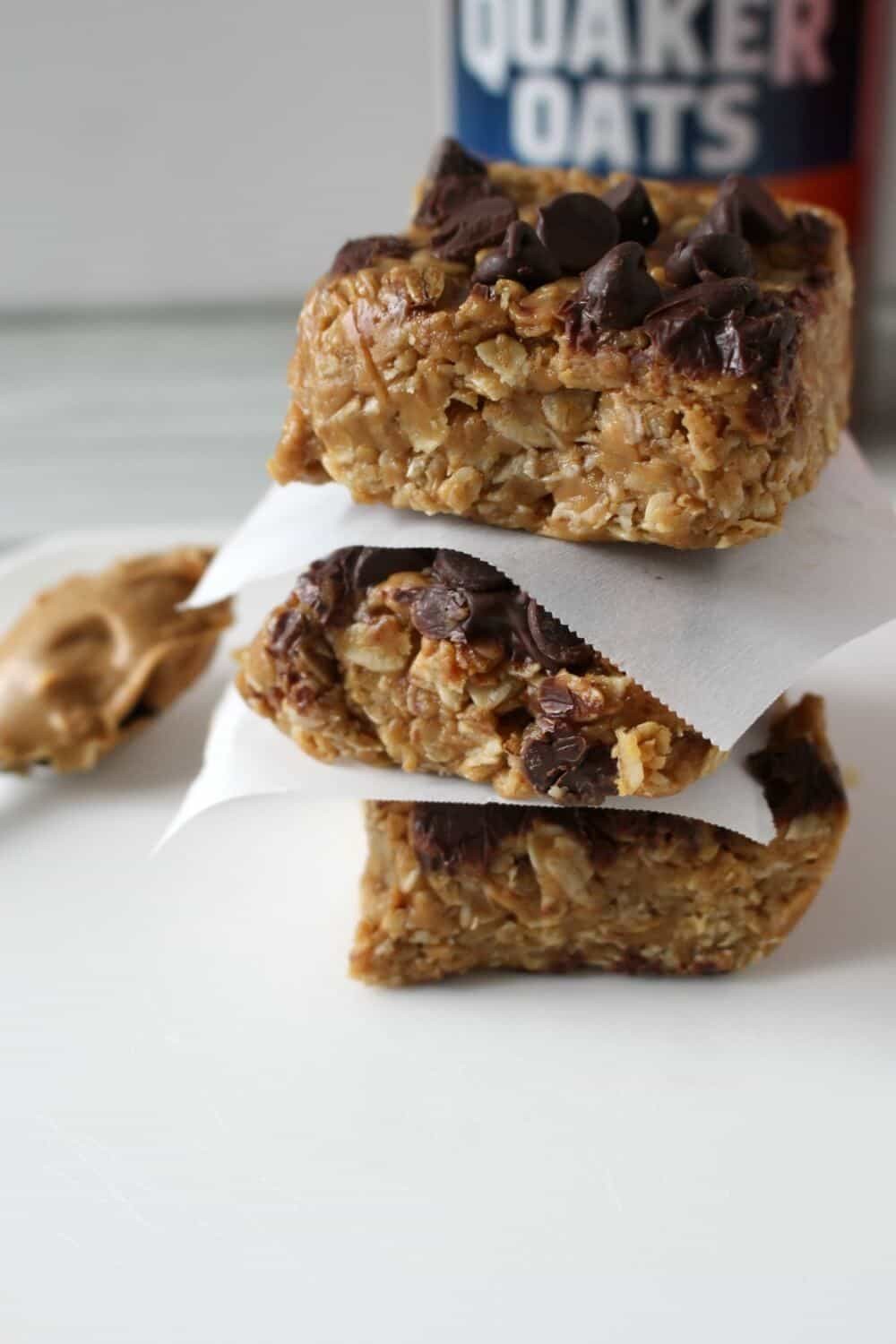 No Bake Peanut Butter Oatmeal Bars