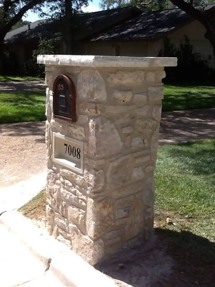 20-21. Other stone mailboxes