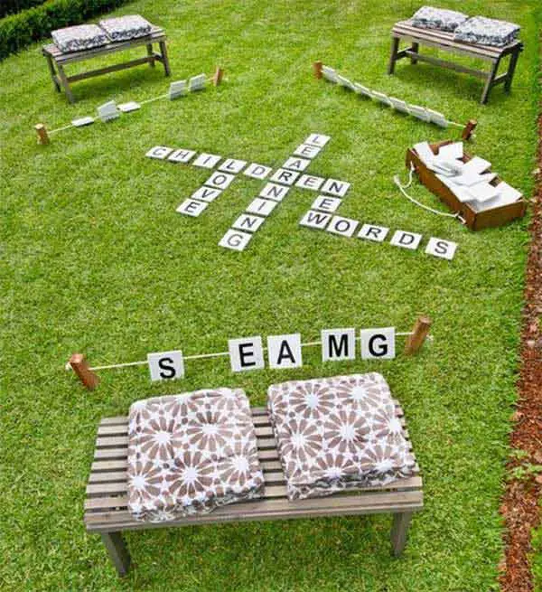 Outdoor word game