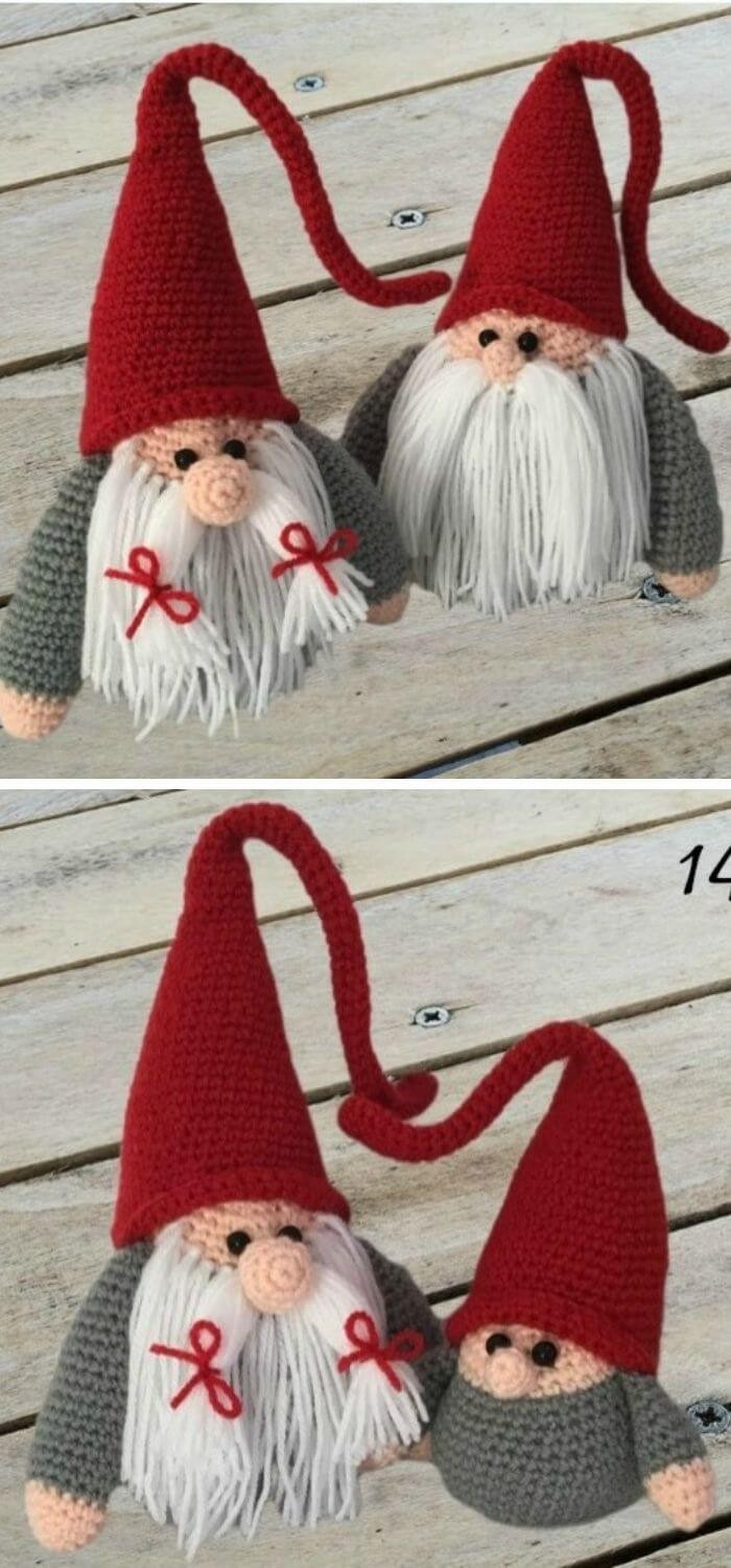 Christmas father Gnome Amigurumi