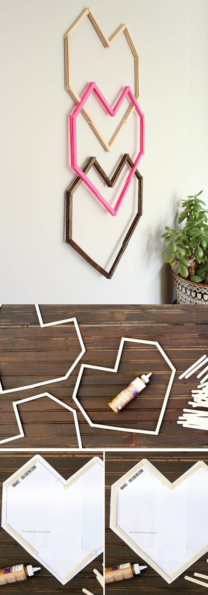 Geometric Heart DIY Wall Art