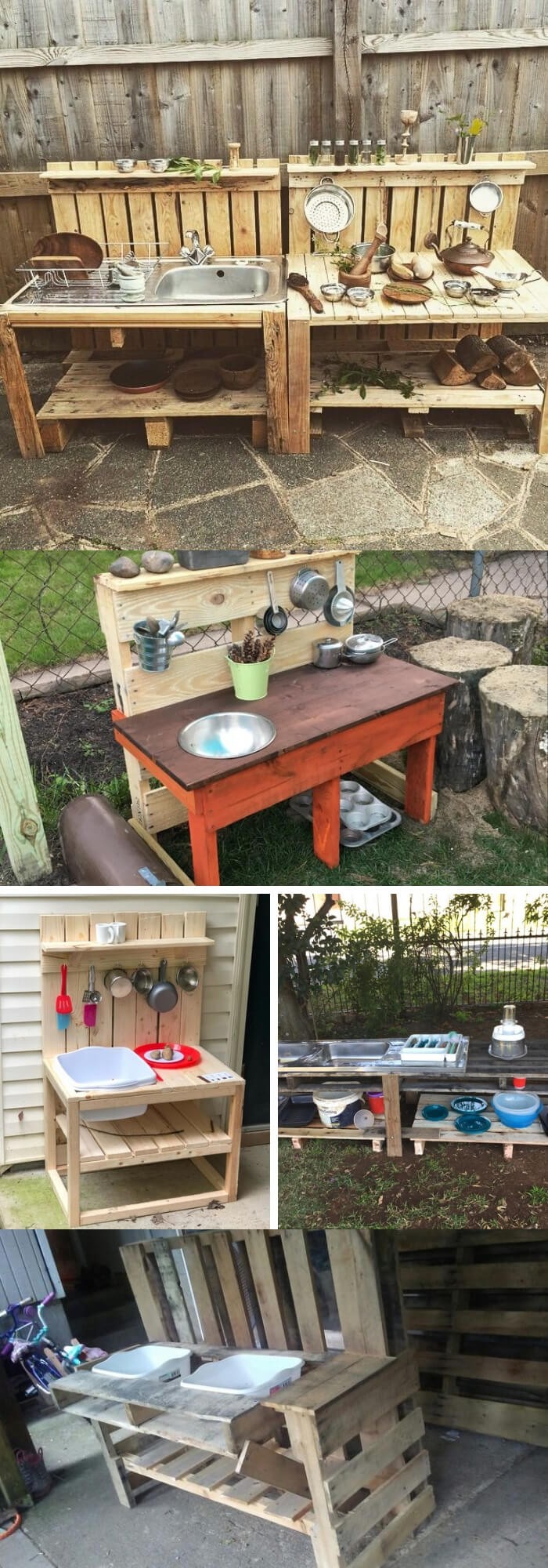 Mud Kitchens from Pallet Wood