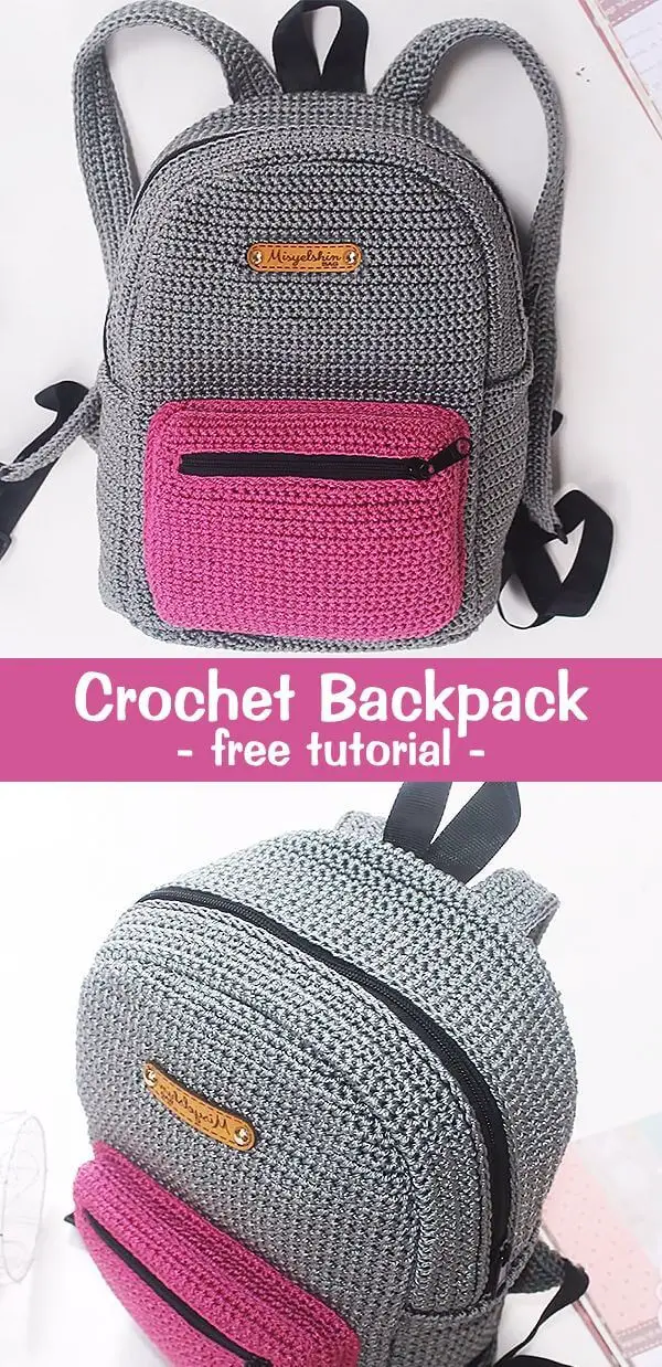 Crafty Crochet Detailed Backpack