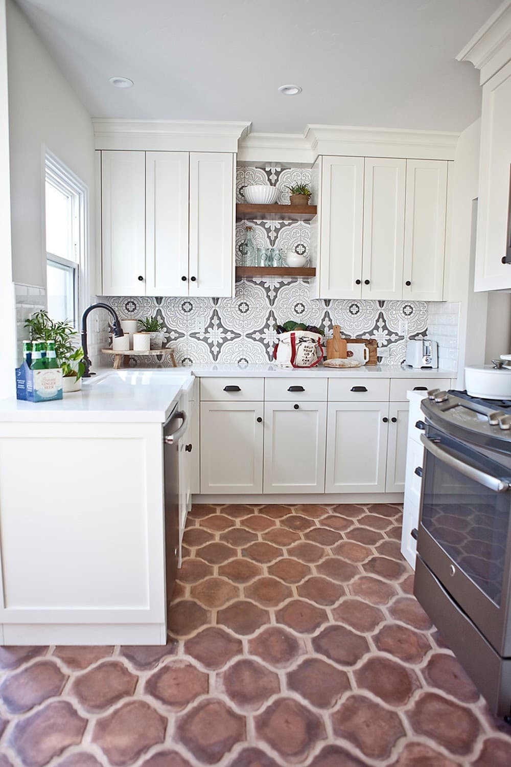 Terracotta kitchen floor tiles