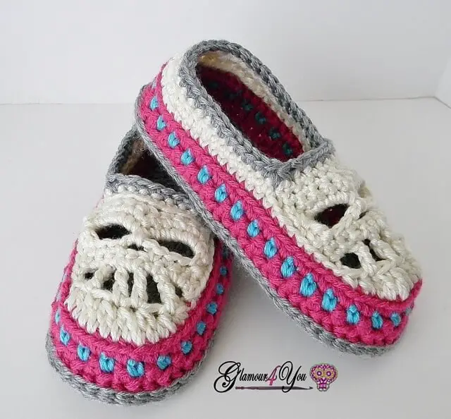 Glamour Skull Slipper Shoes