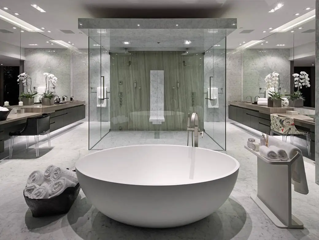 #14. Large white and grey bathroom