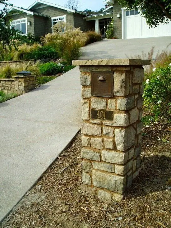 20-21. Other stone mailboxes