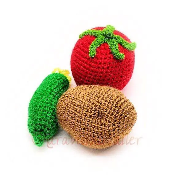 Crochet Fruit Montessori toy Play food for kids