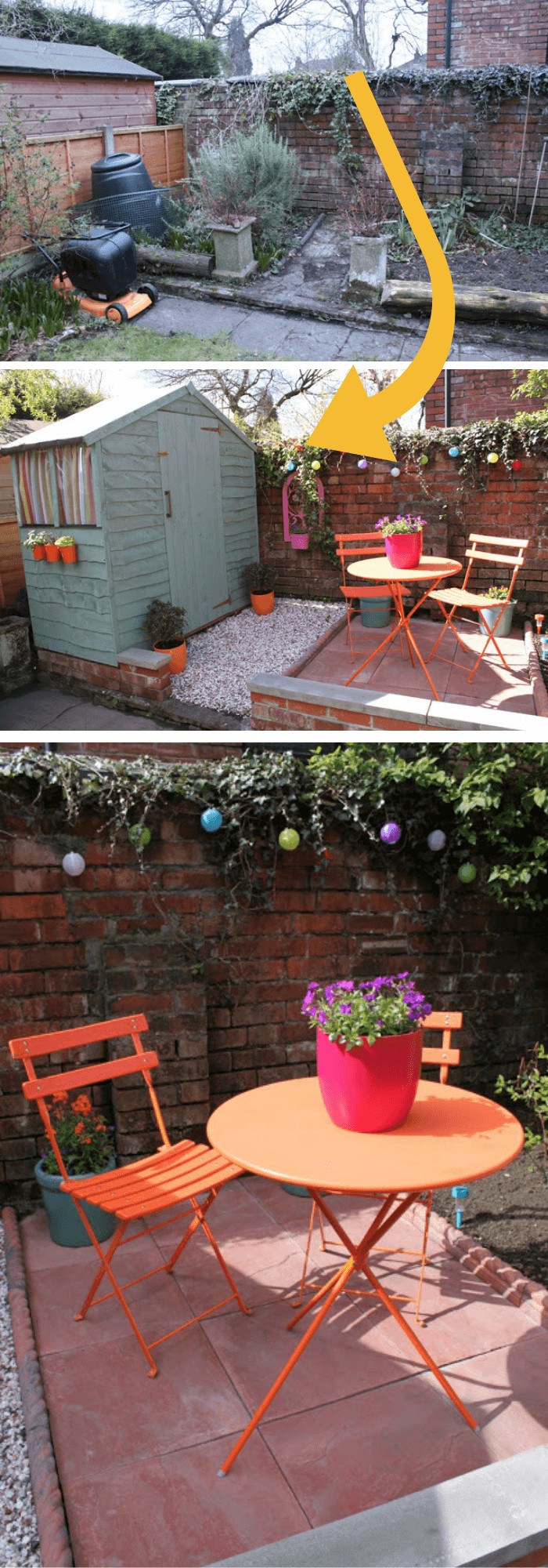 A colorful shed: before and after