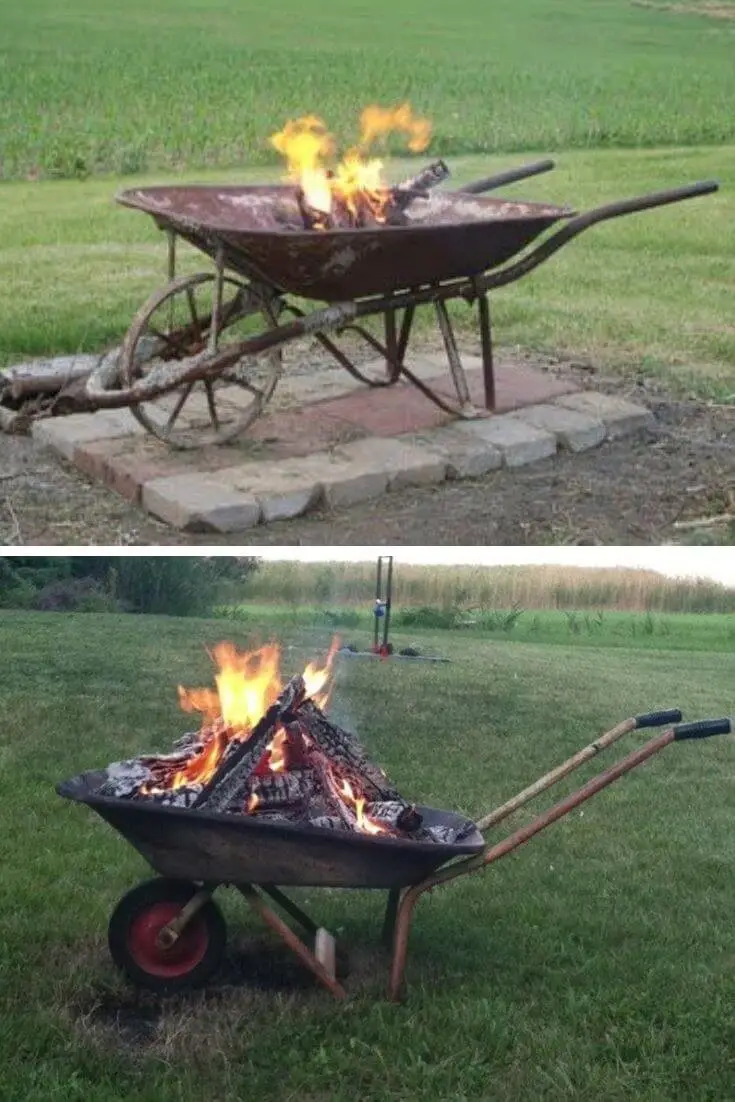 Repurposed Wheelbarrow Pit