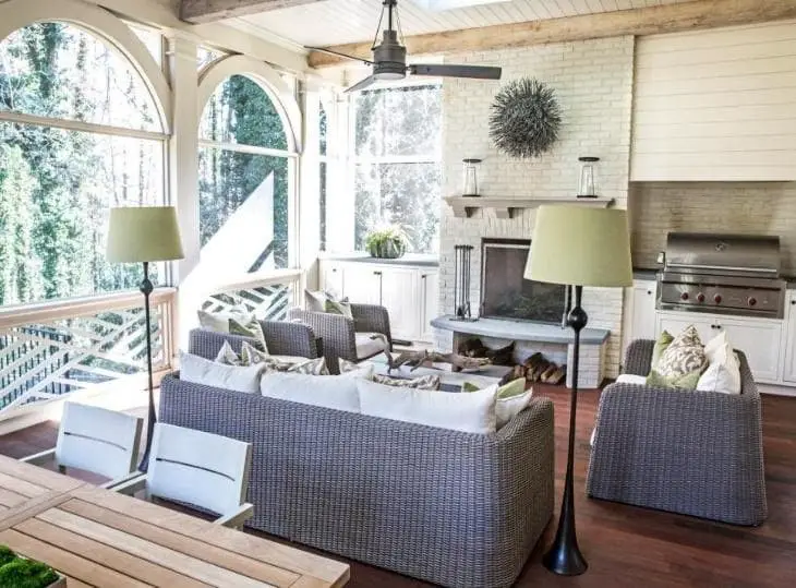 Screened in porch furniture ideas