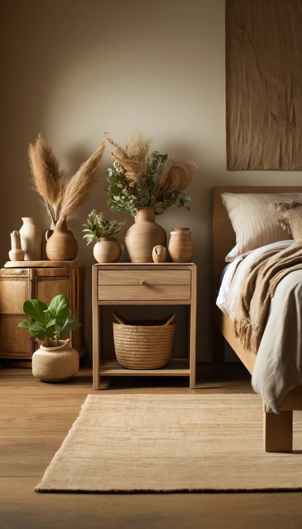 Wood-Toned Nightstand