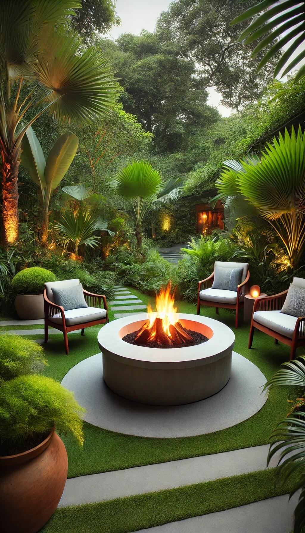 Classic Round Concrete Fire Pit