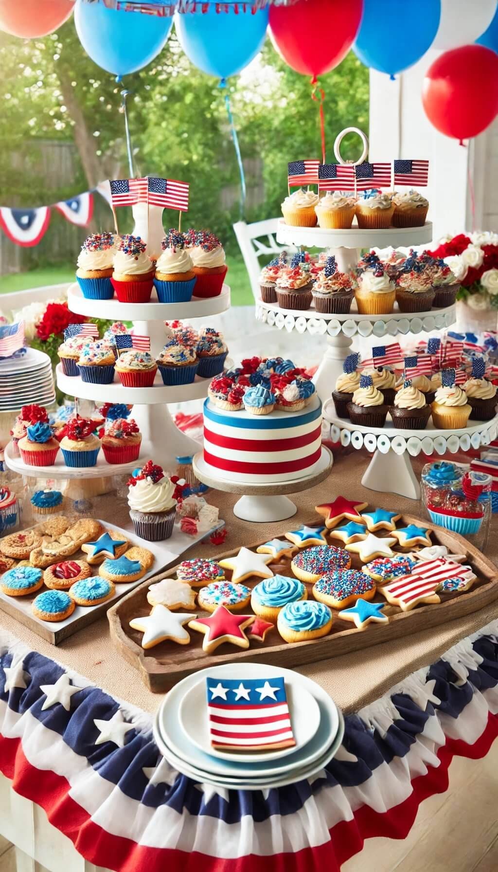 Red, White, and Blue Desserts