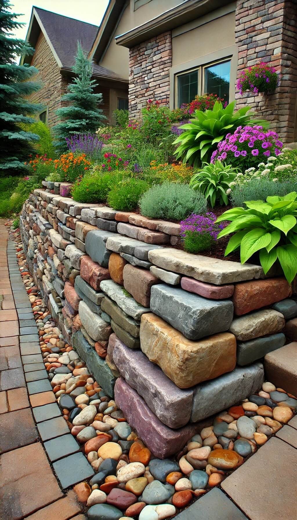 Stacked Stone Fence